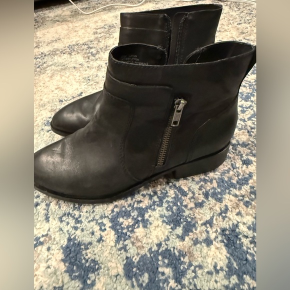 Black Leather Ankle Boots - Picture 2 of 3